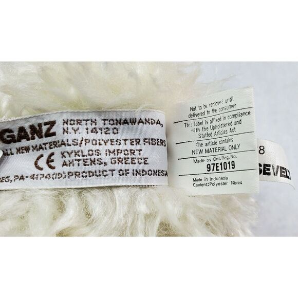 Ganz Antique Roosevelt Vintage Teddy Bear Cream Shaggy Floppy Stuffed Plush 10" - Picture 11 of 14